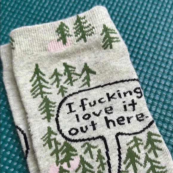Gray and Green Graphic Socks - Picture 4 of 6